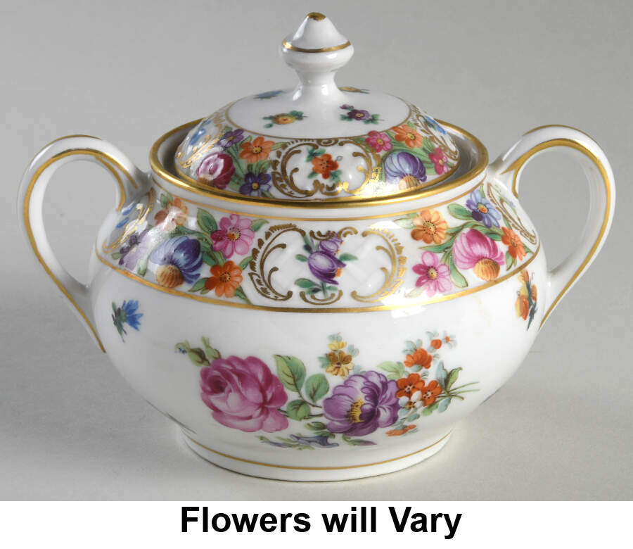 Dresdner Art (Smooth) Sugar Bowl & Lid by Schumann - Bavaria-1