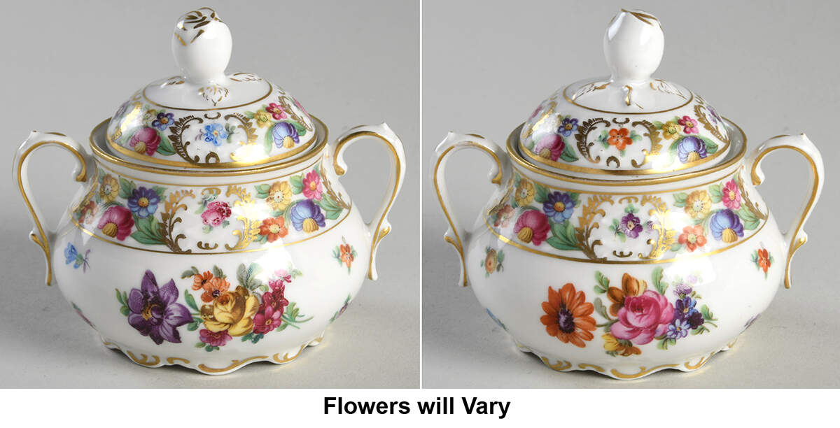 Dresdner Art (Smooth) Mini Sugar Bowl & Lid by Schumann - Bavaria-1