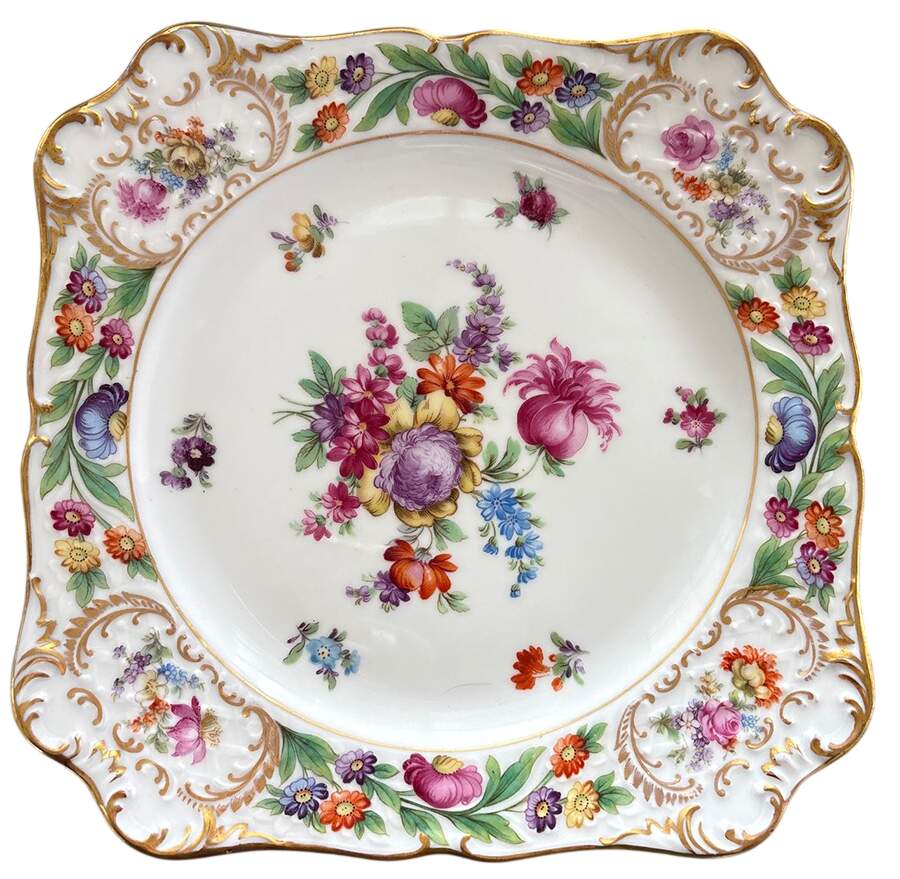 Dresdner Art (Smooth) Square Luncheon Plate by Schumann - Bavaria-1