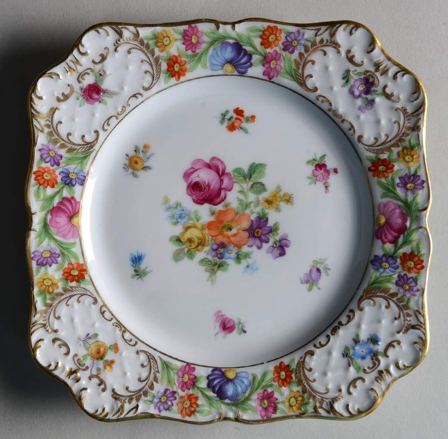Dresdner Art (Smooth) Square Salad Plate by Schumann - Bavaria-1