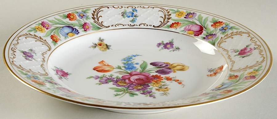 Dresdner Art (Smooth) Large Rim Soup Bowl by Schumann - Bavaria-1