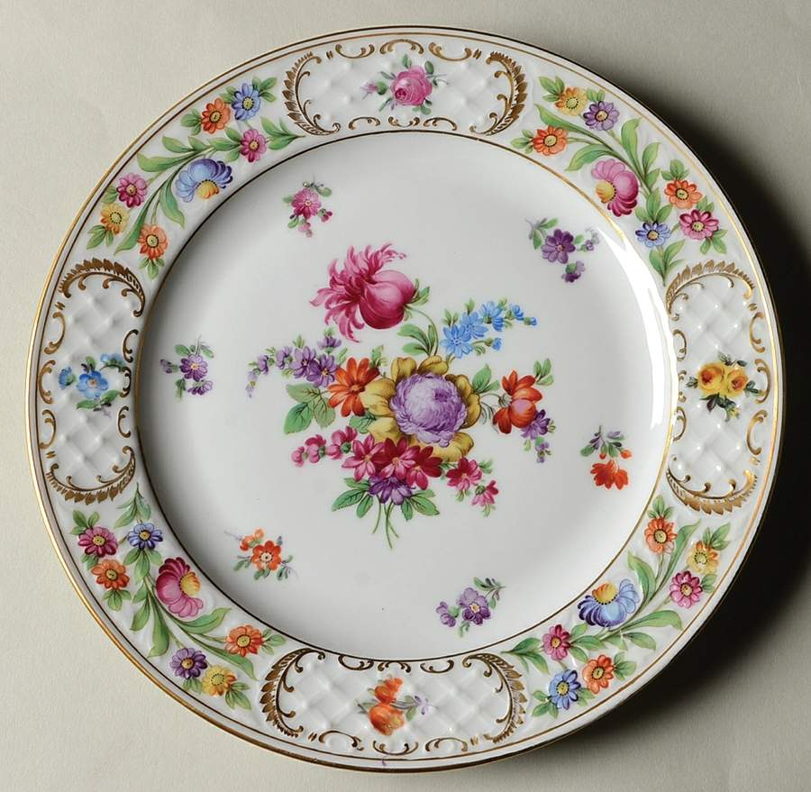 Dresdner Art (Smooth) Luncheon Plate by Schumann - Bavaria-1