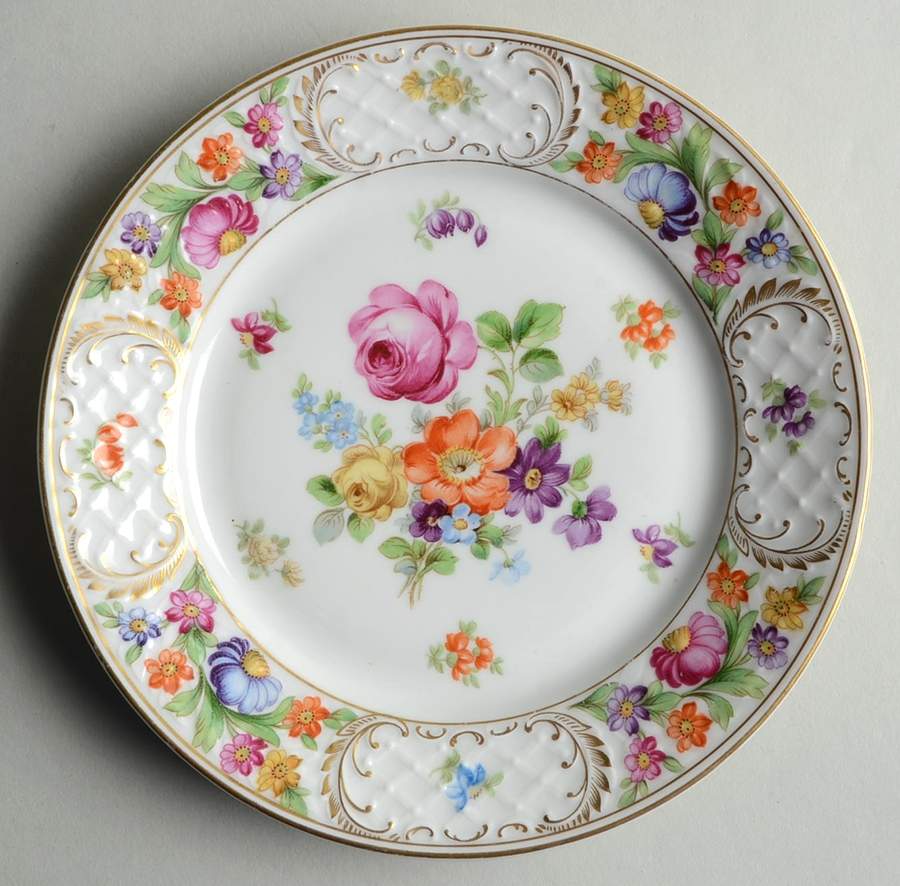 Dresdner Art (Smooth) Dessert/Pie Plate by Schumann - Bavaria-1