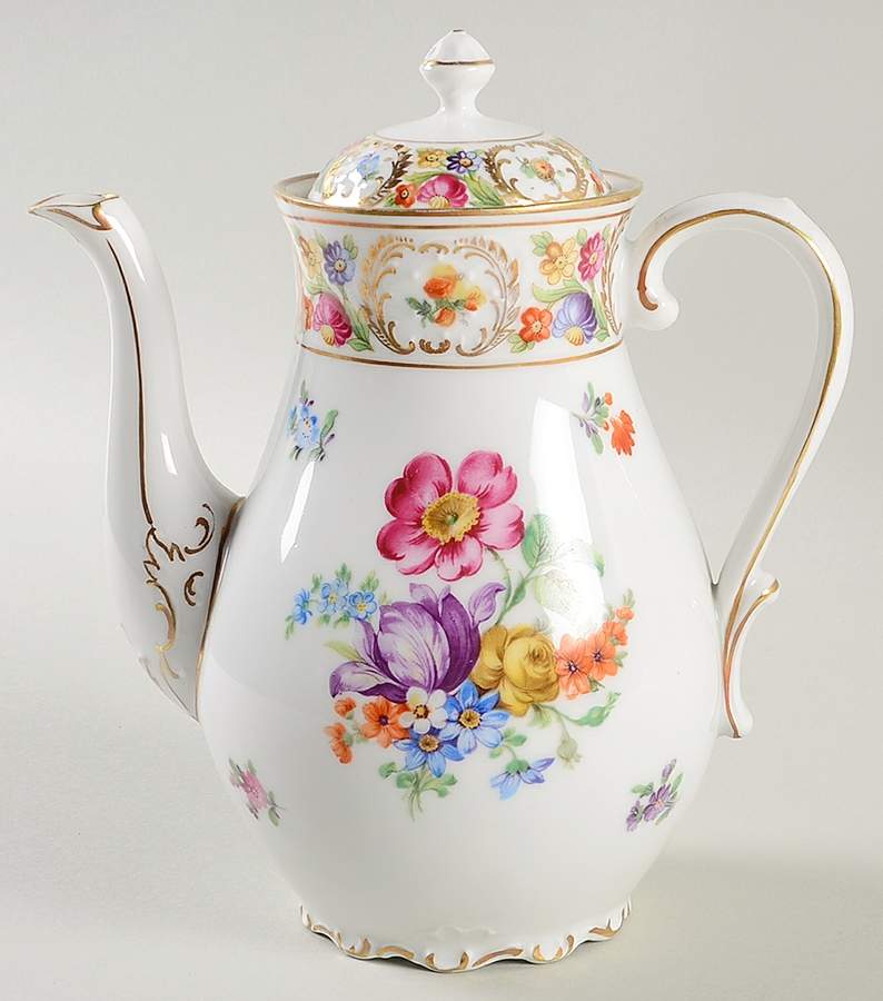 Dresdner Art (Smooth) Small Coffee Pot & Lid by Schumann - Bavaria-1