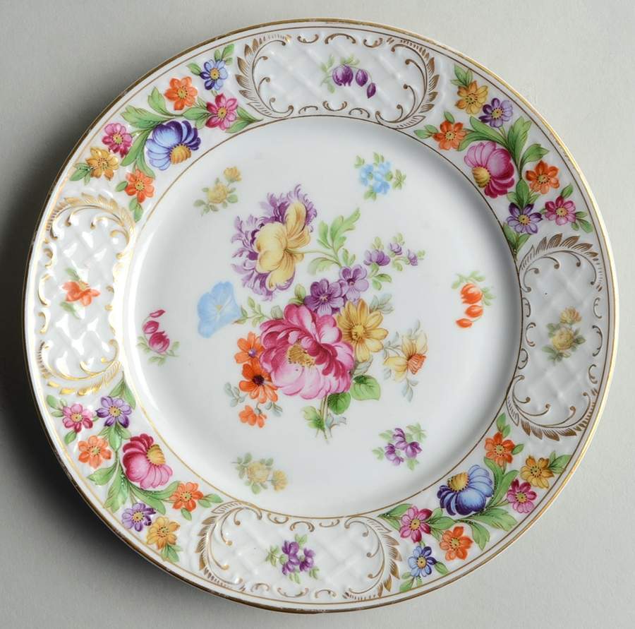 Dresdner Art (Smooth) Dessert/Pie Plate by Schumann - Bavaria-1