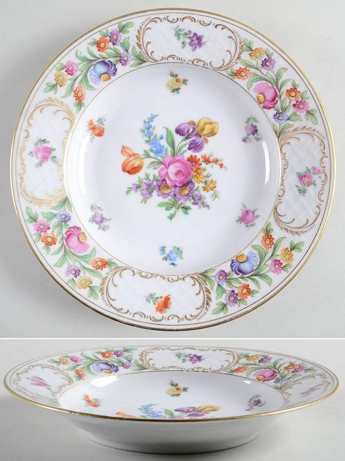 Dresdner Art (Smooth) Large Rim Soup Bowl by Schumann - Bavaria-1