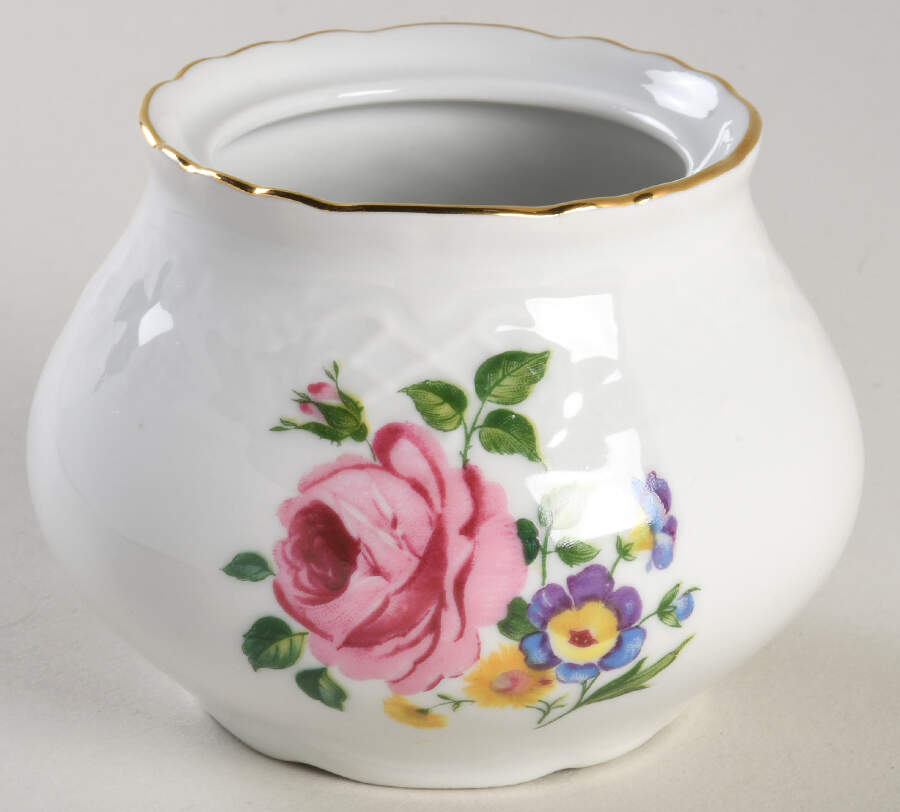 Dresden Bouquet Sugar Bowl No Lid by Schumann - Bavaria-1