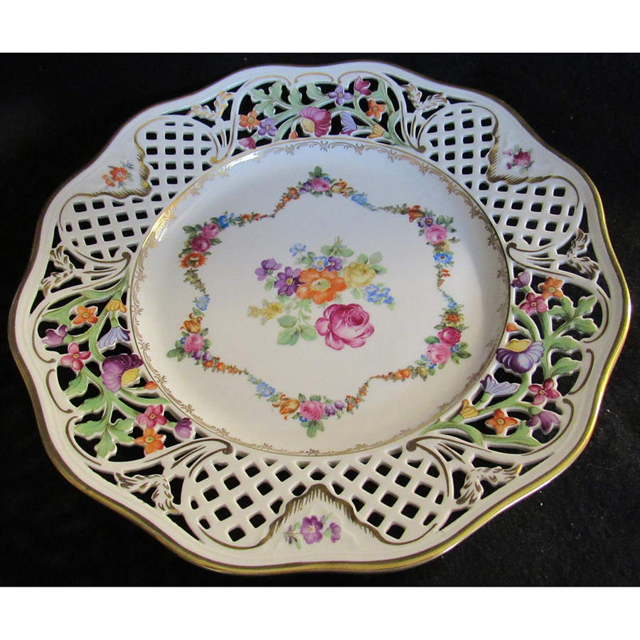 Dresden Garland Service Plate (Charger) by Schumann - Bavaria-1