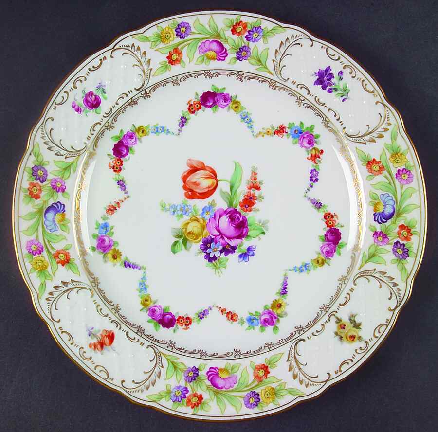 Dresden Garland Dinner Plate by Schumann - Bavaria-1