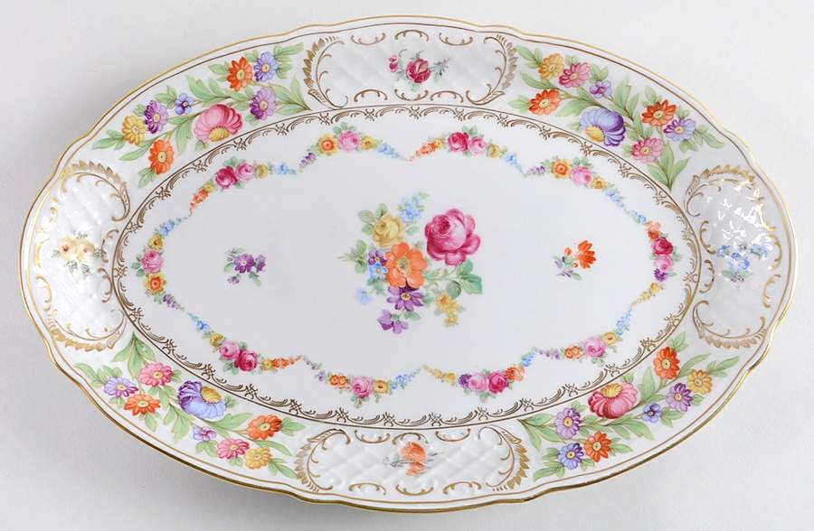 Dresden Garland 12" Oval Serving Platter by Schumann - Bavaria-1