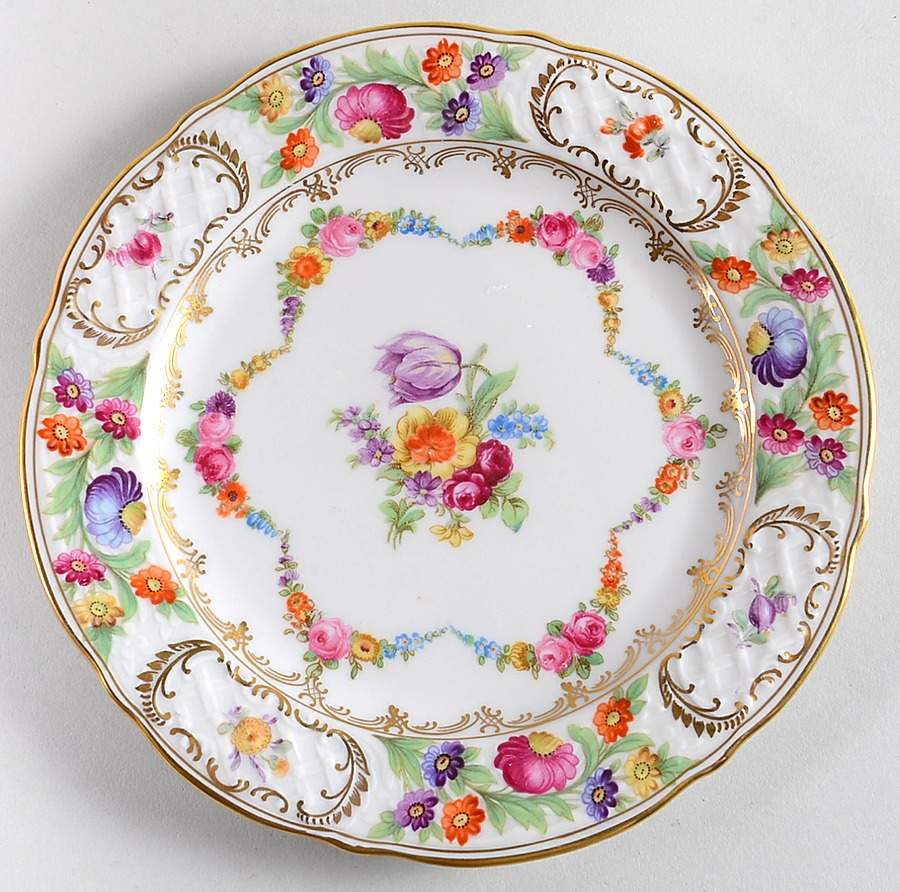 Dresden Garland Dessert/Pie Plate by Schumann - Bavaria-1
