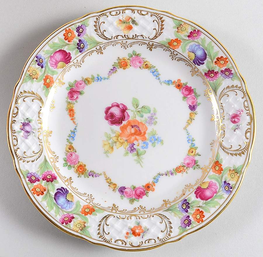 Dresden Garland Dessert/Pie Plate by Schumann - Bavaria-1