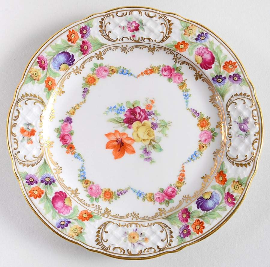 Dresden Garland Dessert/Pie Plate by Schumann - Bavaria-1