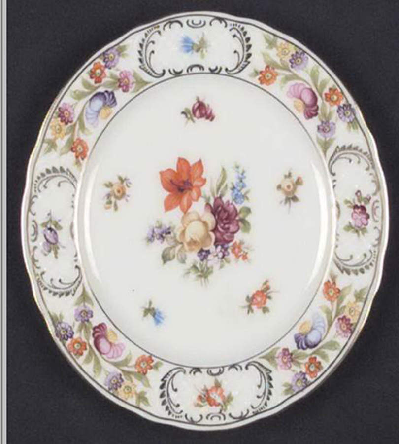Empress Dresden Flowers Dinner Plate by Schumann - Bavaria-1