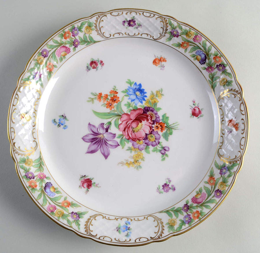 Empress Dresden Flowers 11" Chop Plate (Round Platter) by Schumann - Bavaria-1