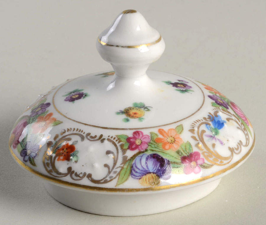 Empress Dresden Flowers Lid for Teapot by Schumann - Bavaria-1