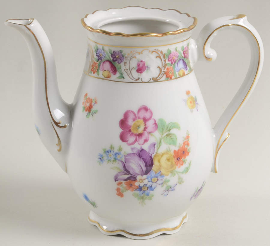 Empress Dresden Flowers Mini Coffee Pot No Lid by Schumann - Bavaria-1