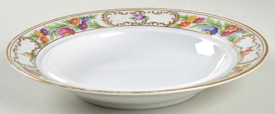 Empress Dresden Flowers Round Butter No Lid by Schumann - Bavaria-1
