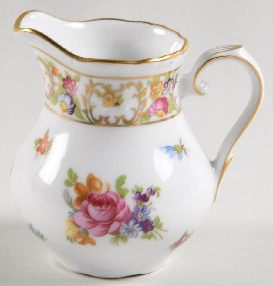 Empress Dresden Flowers Mini Creamer by Schumann - Bavaria-1