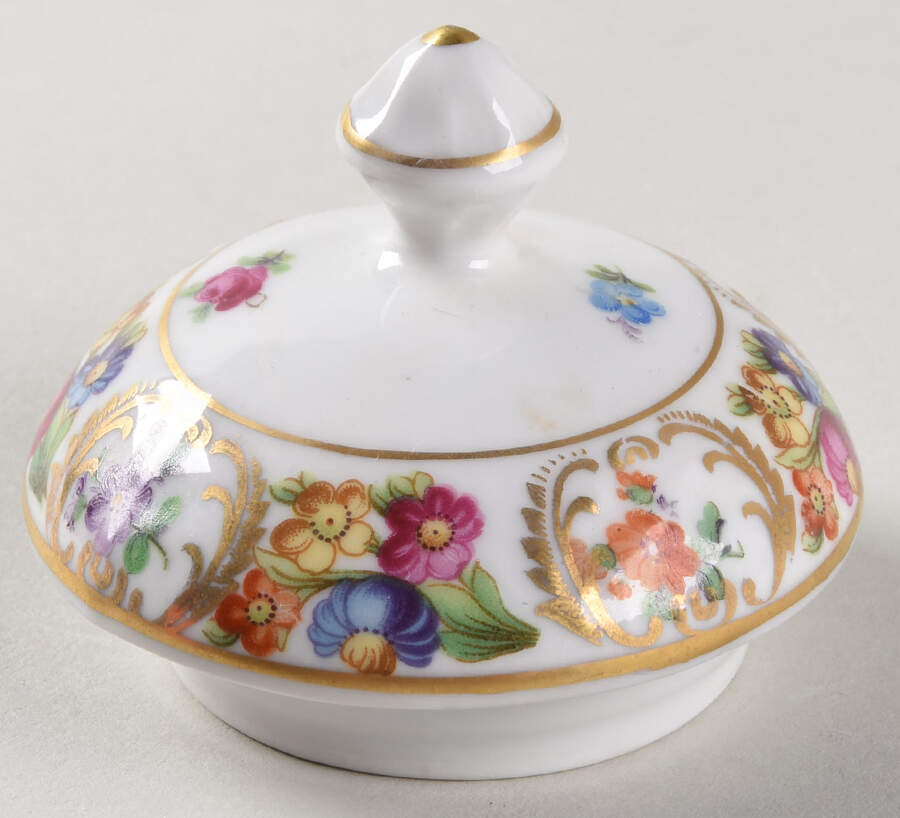 Empress Dresden Flowers Lid for Mini Teapot by Schumann - Bavaria-1