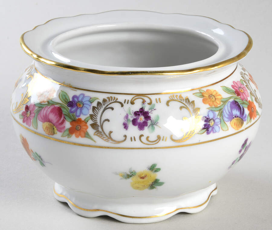 Empress Dresden Flowers Sugar Bowl No Lid by Schumann - Bavaria-1