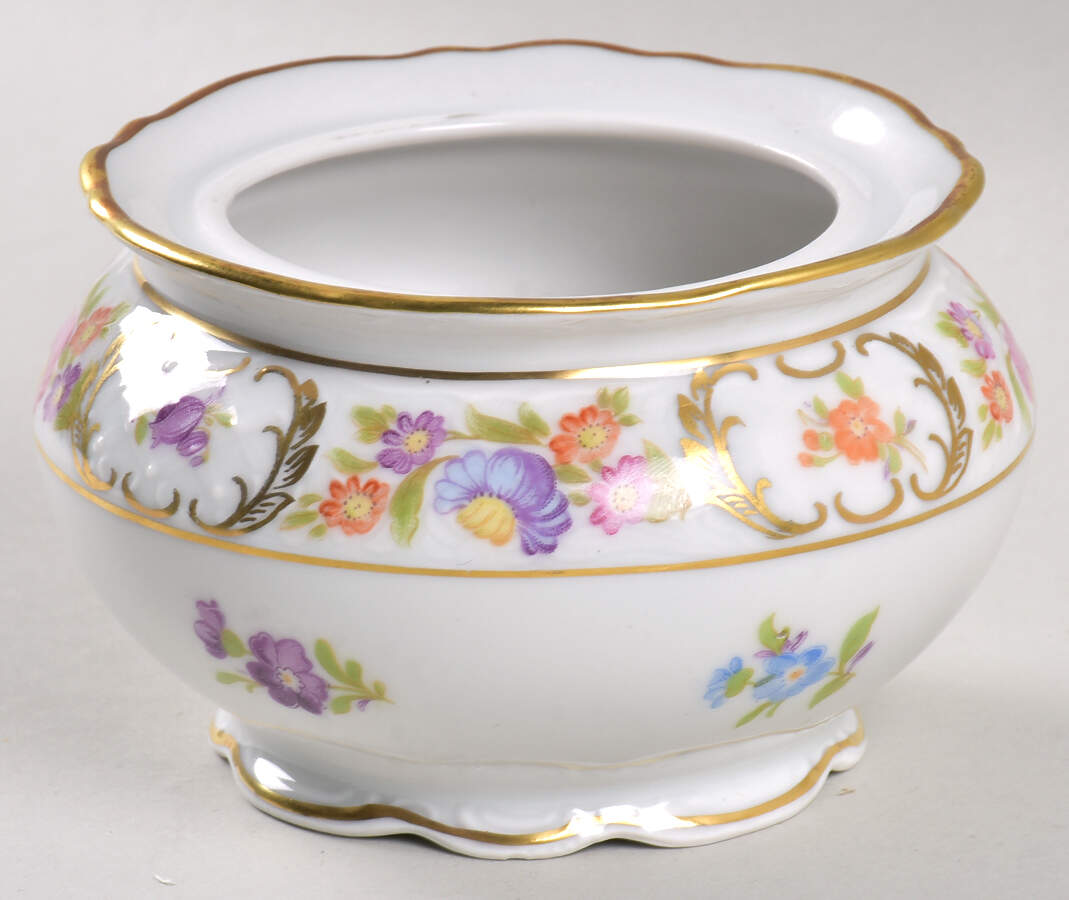 Empress Dresden Flowers Sugar Bowl No Lid by Schumann - Bavaria-1