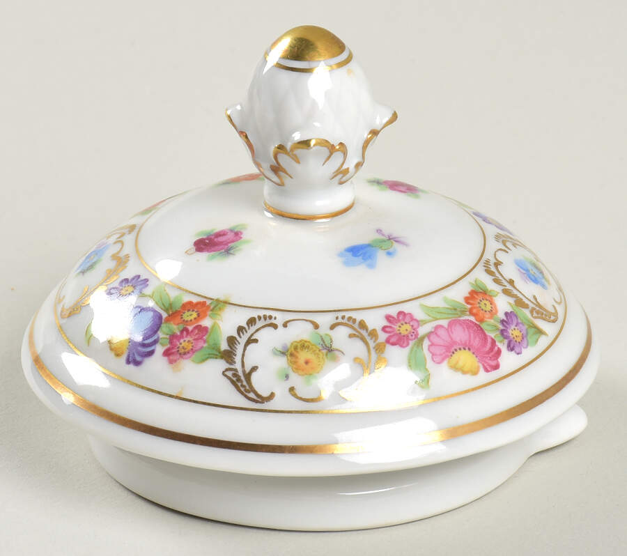 Empress Dresden Flowers Lid for Teapot by Schumann - Bavaria-1