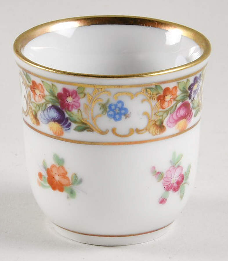 Empress Dresden Flowers Single Egg Cup by Schumann - Bavaria-1