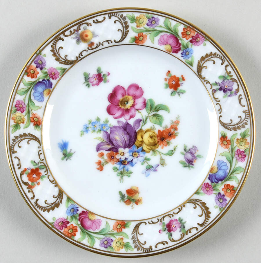 Empress Dresden Flowers Bread & Butter Plate by Schumann - Bavaria-1