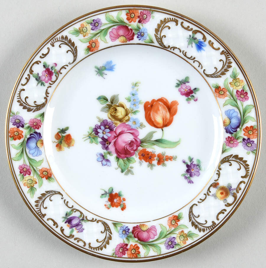 Empress Dresden Flowers Bread & Butter Plate by Schumann - Bavaria-1