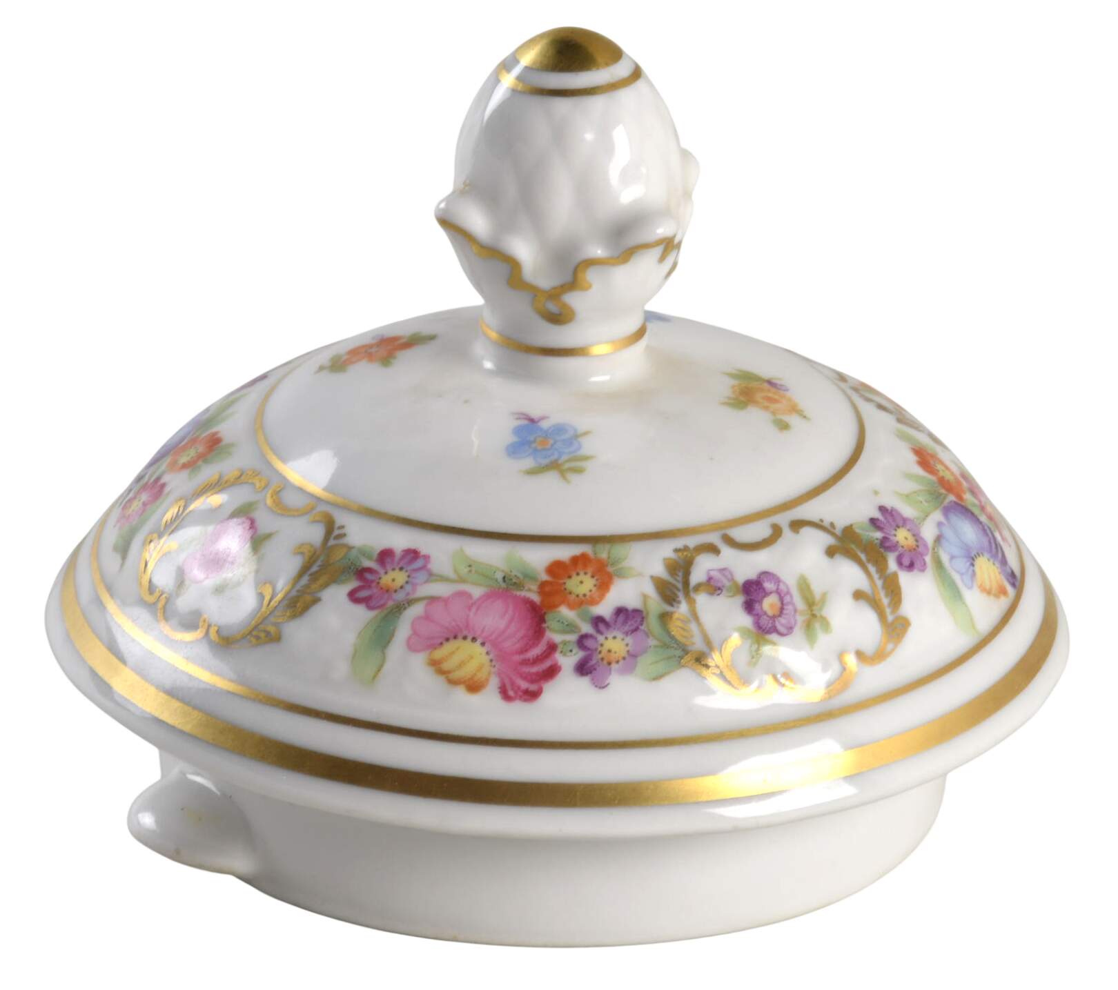 Empress Dresden Flowers Lid for Teapot by Schumann - Bavaria-1