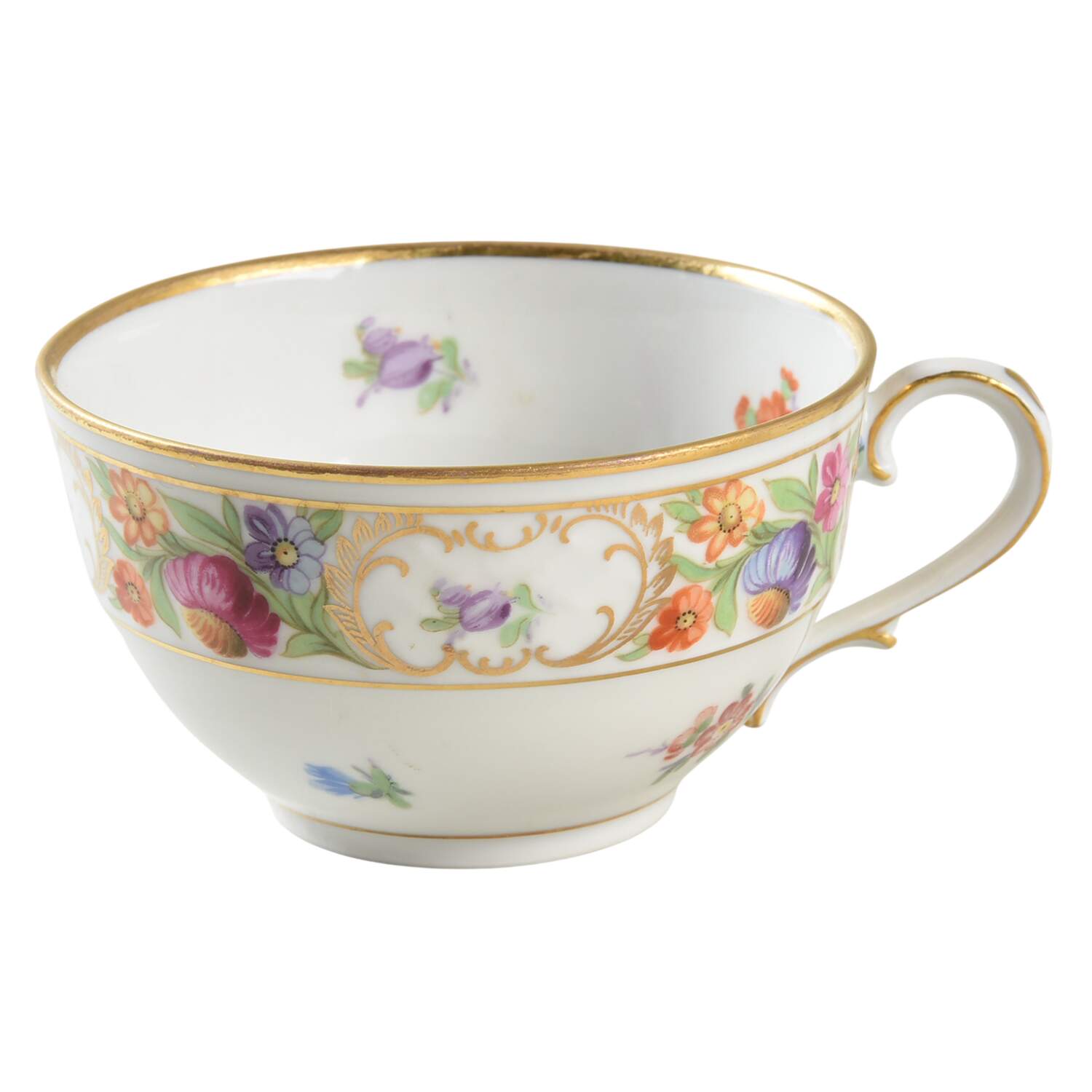 Empress Dresden Flowers Flat Cup by Schumann - Bavaria-1