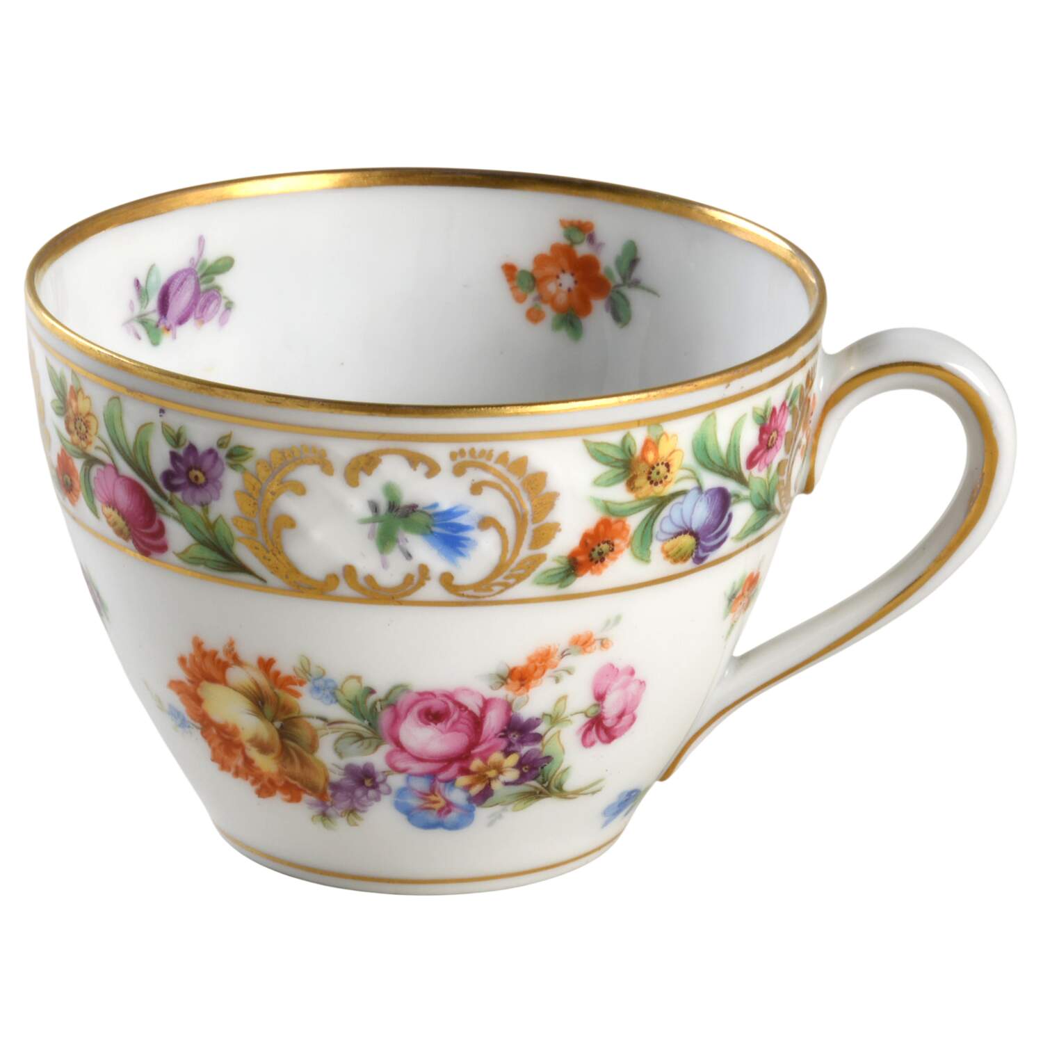 Empress Dresden Flowers Flat Cup by Schumann - Bavaria-1