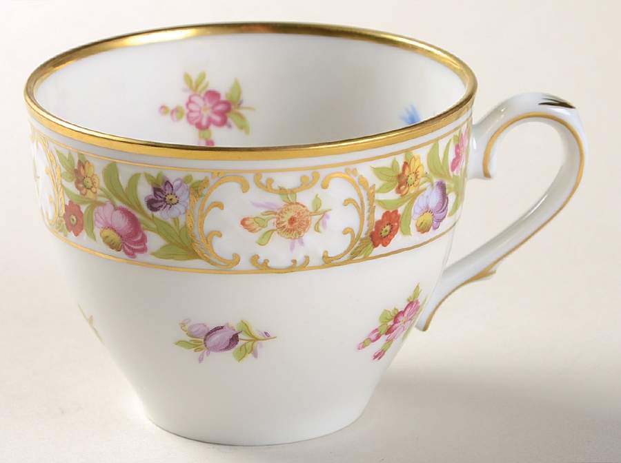 Empress Dresden Flowers Flat Cup by Schumann - Bavaria-1