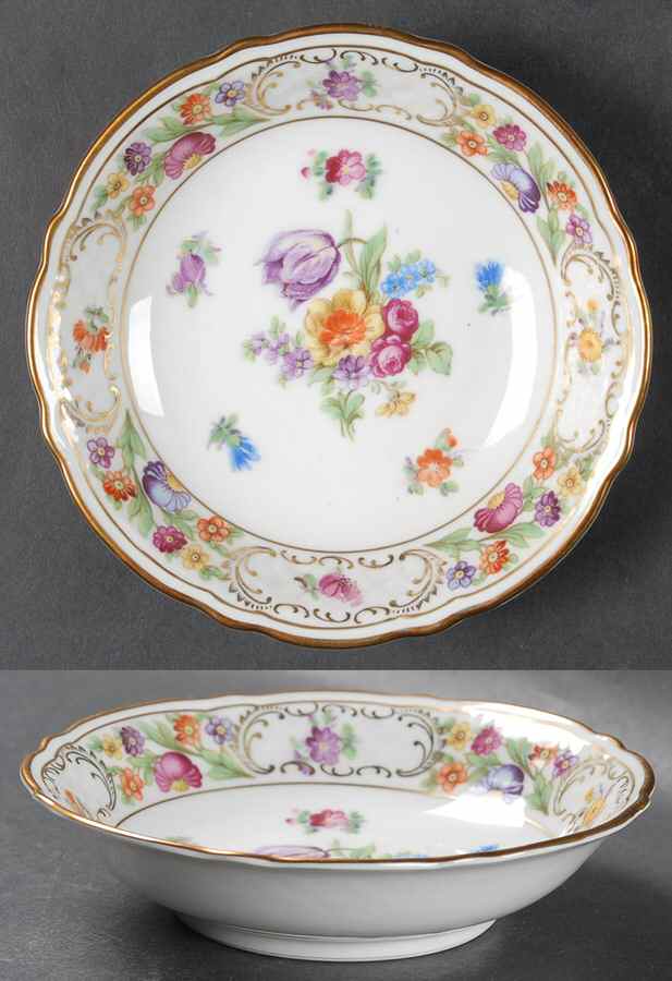 Empress Dresden Flowers Fruit/Dessert (Sauce) Bowl by Schumann - Bavaria-1