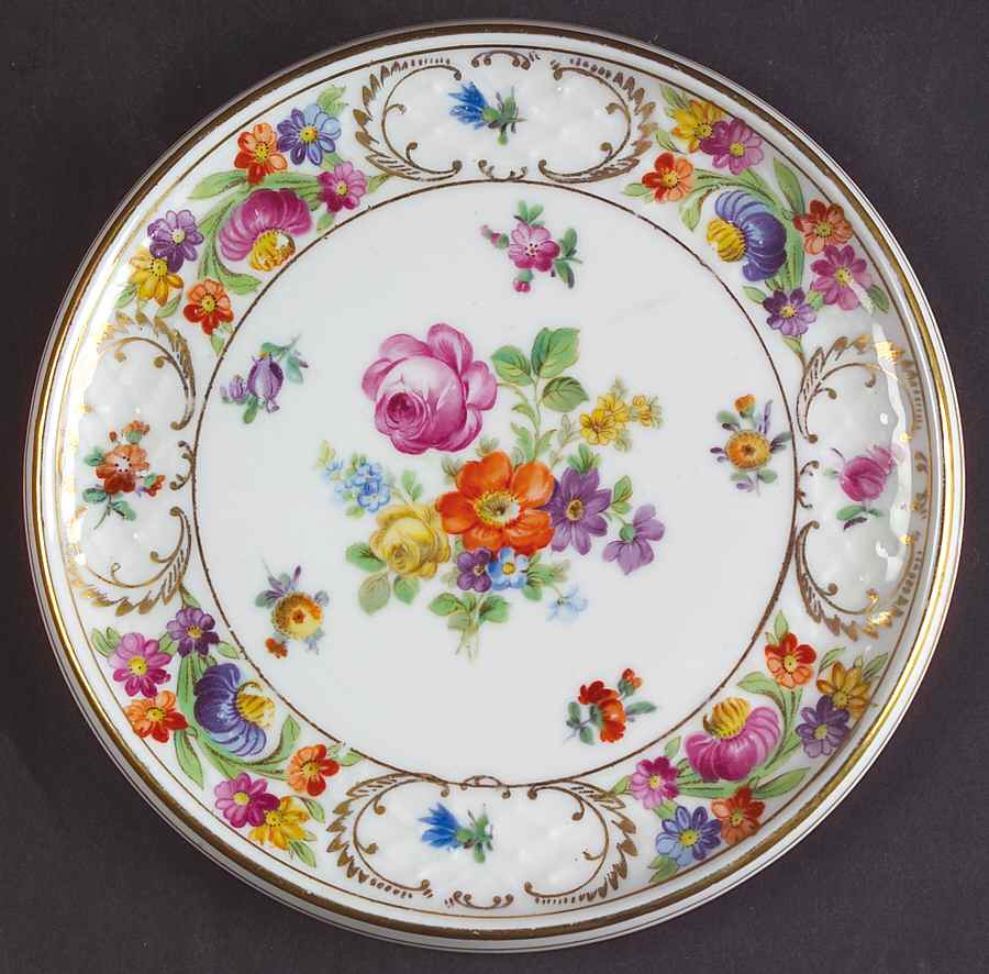 Empress Dresden Flowers Trivet by Schumann - Bavaria-1
