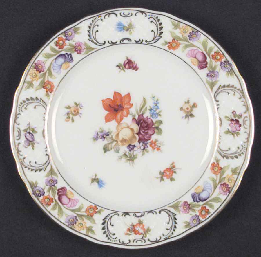 Empress Dresden Flowers Bread & Butter Plate by Schumann - Bavaria-1