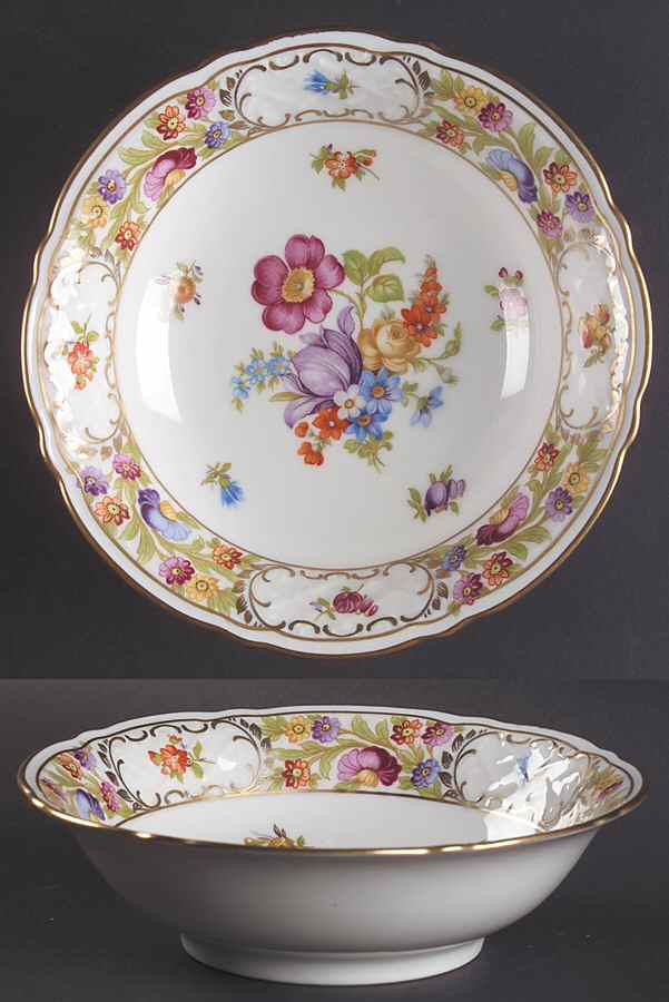 Empress Dresden Flowers Coupe Cereal Bowl by Schumann - Bavaria-1