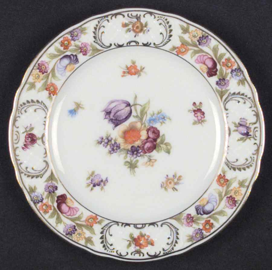 Empress Dresden Flowers Bread & Butter Plate by Schumann - Bavaria-1
