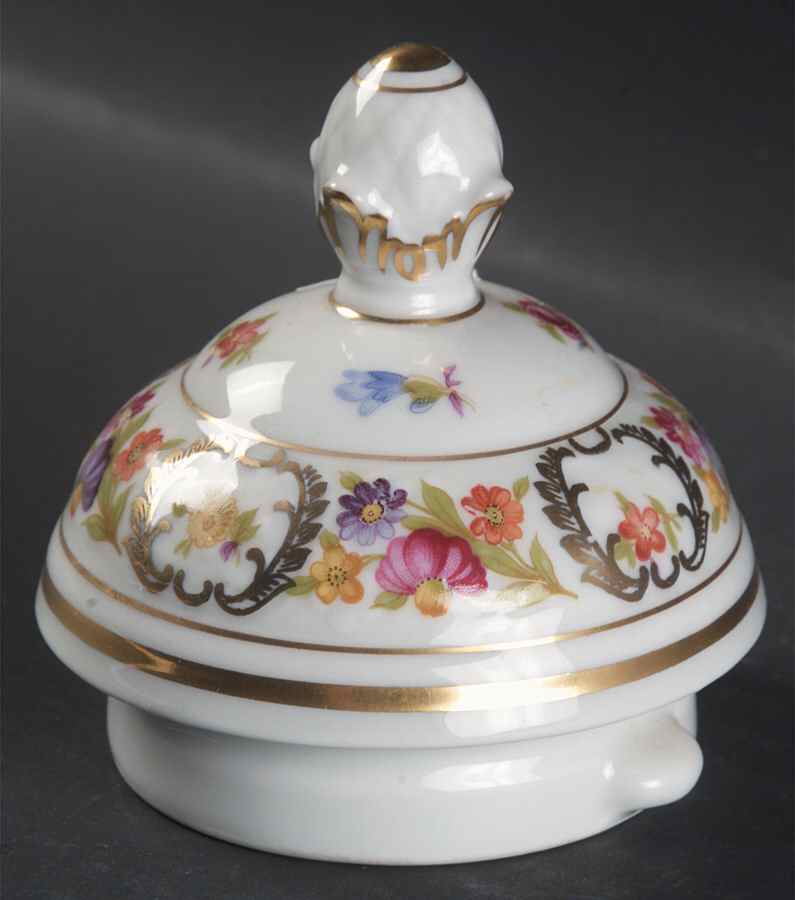 Empress Dresden Flowers Lid for Teapot by Schumann - Bavaria-1
