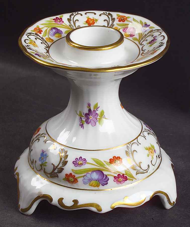 Empress Dresden Flowers 3" Candlesticks by Schumann - Bavaria-1