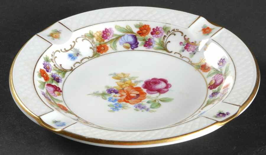 Empress Dresden Flowers 5" Ashtray by Schumann - Bavaria-1
