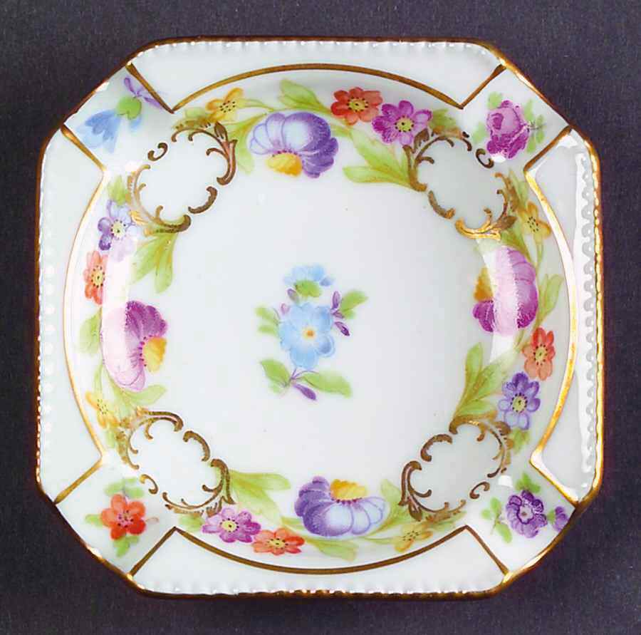 Empress Dresden Flowers 3" Ashtray by Schumann - Bavaria-1
