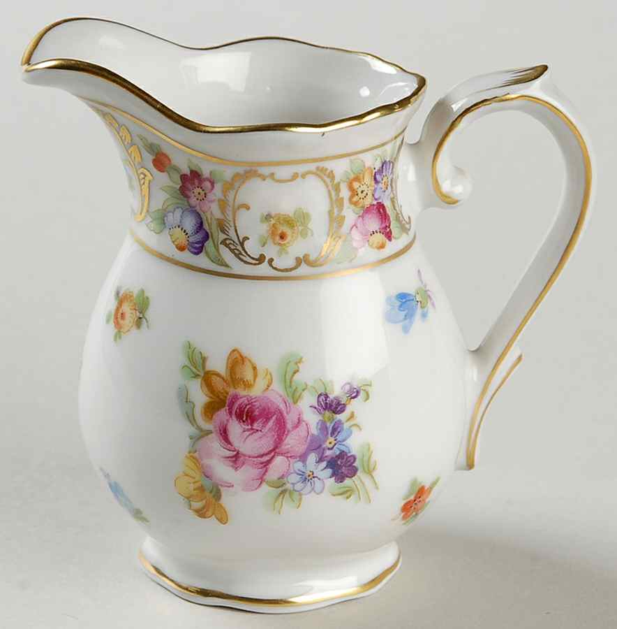 Empress Dresden Flowers Mini Creamer by Schumann - Bavaria-1
