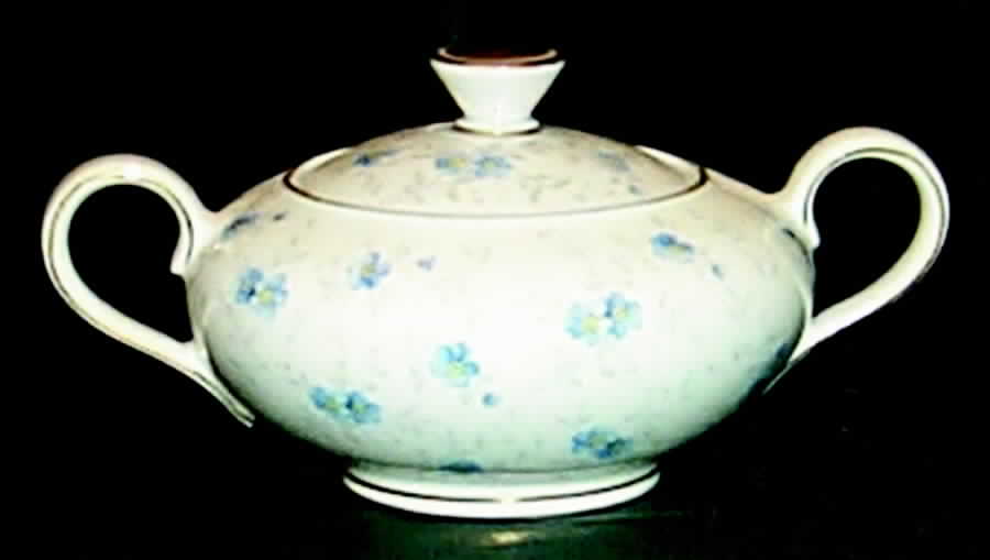 Forget Me Not (Coupe) Sugar Bowl & Lid by Schumann - Bavaria-1