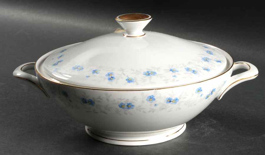 Forget Me Not (Coupe) Round Covered Vegetable by Schumann - Bavaria-1