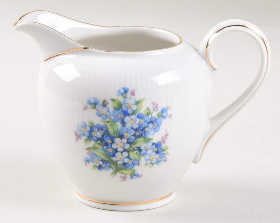 Forget Me Not (Rim, Not Pierced) Creamer by Schumann - Bavaria-1