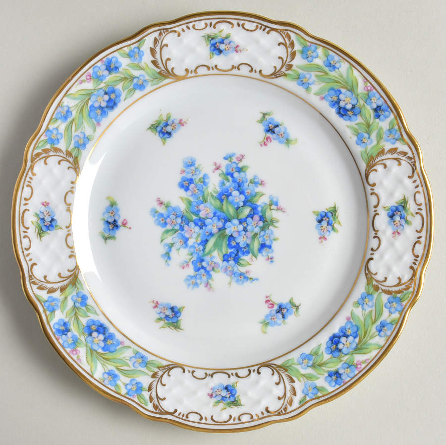Forget Me Not (Rim, Not Pierced) Salad Plate by Schumann - Bavaria-1