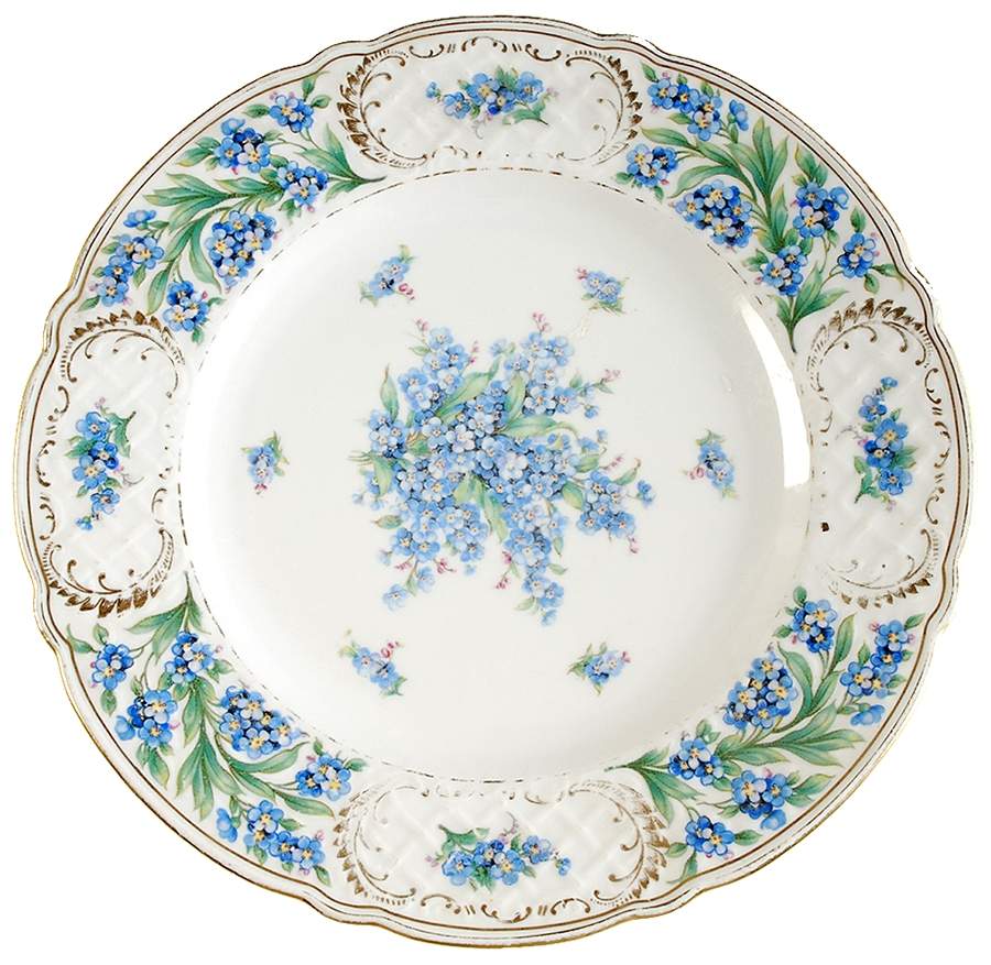 Forget Me Not (Rim, Not Pierced) Dinner Plate by Schumann - Bavaria-1