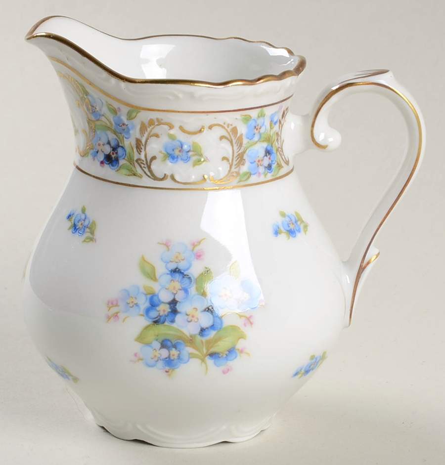Forget Me Not (Rim, Not Pierced) Creamer by Schumann - Bavaria-1